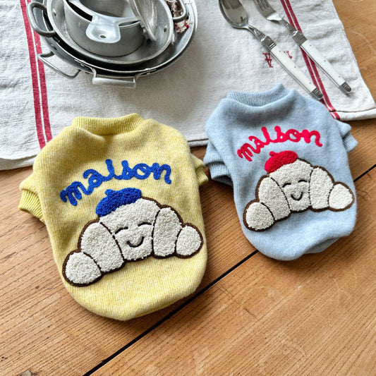 Mallow Puppy Embroidered Sweatshirt (2 colors)