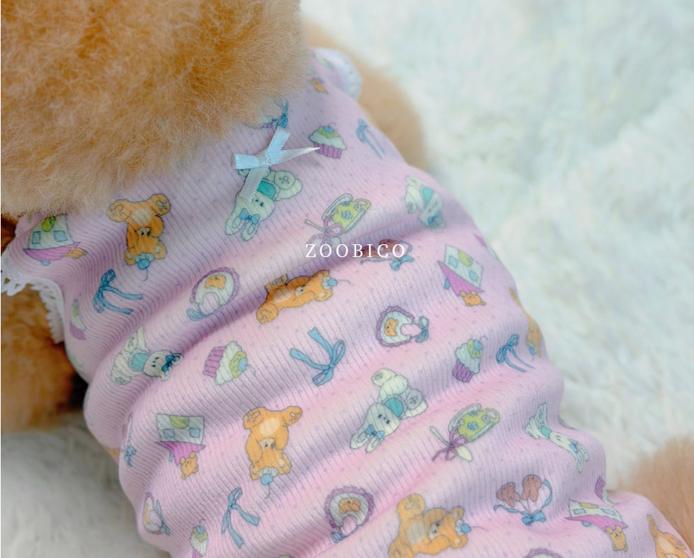Cozy Bear Velour Sleeveless Tee (3 colors)