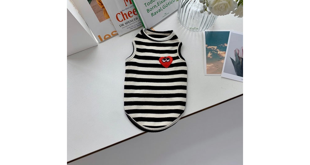 Comme Striped Sleeveless Tee (2 colors)