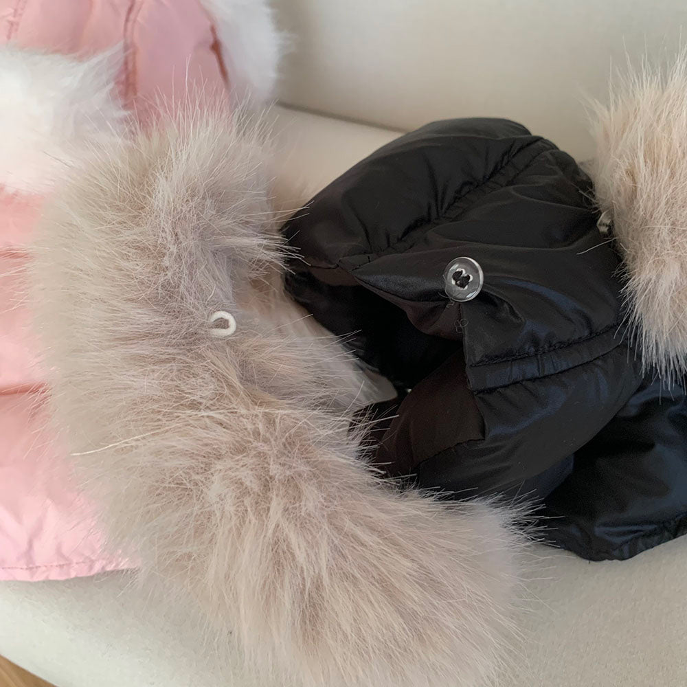 Faux Fur Hooded Puffer Vest (3 colors)