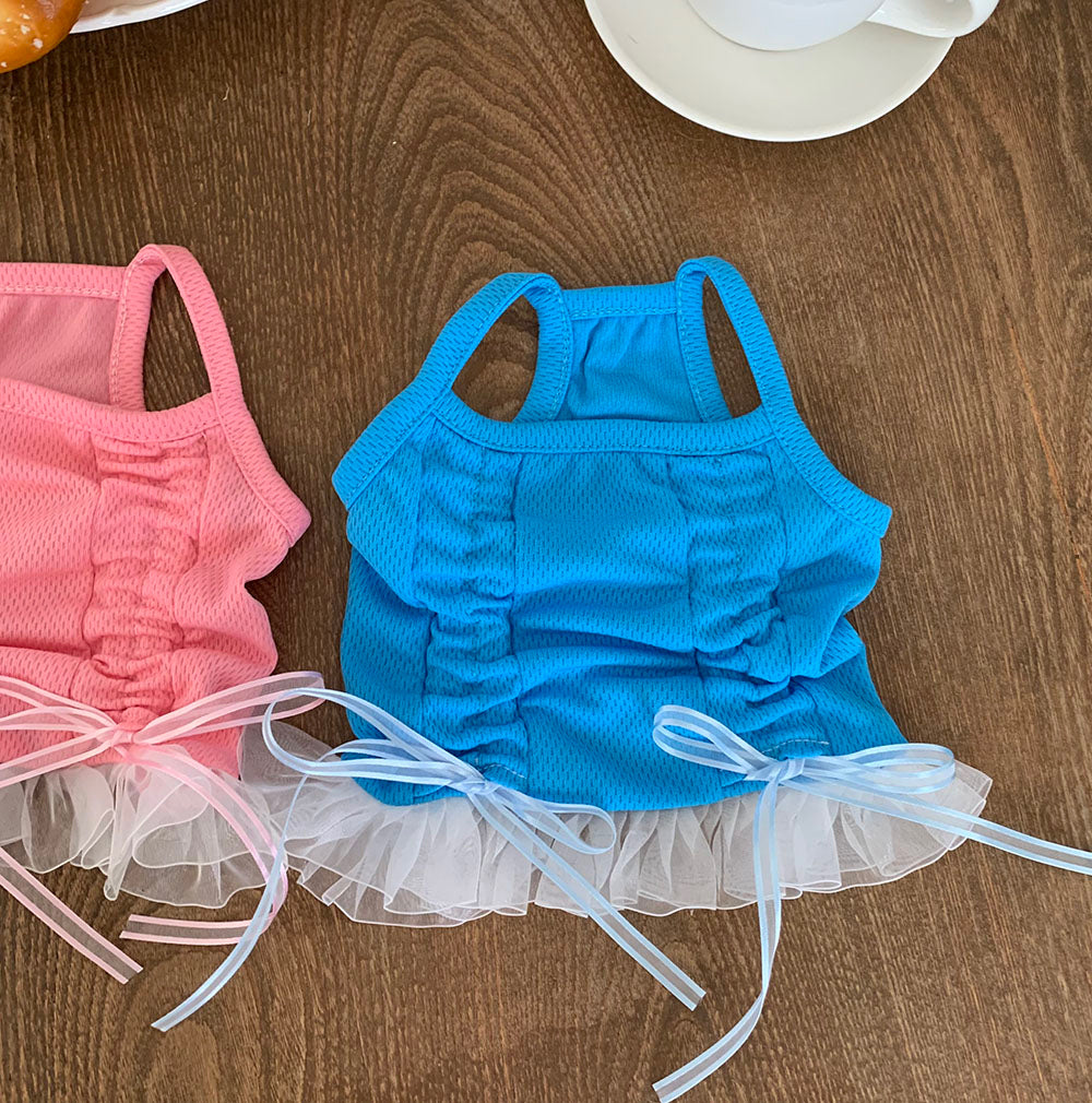 Cool Mesh Frill Dress (3 colors)