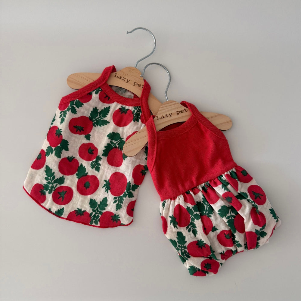 Tomato Sleeveless Top & Onesie