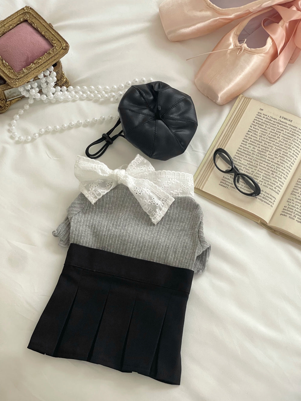 Ribbon Scarf Tee (3 colors)