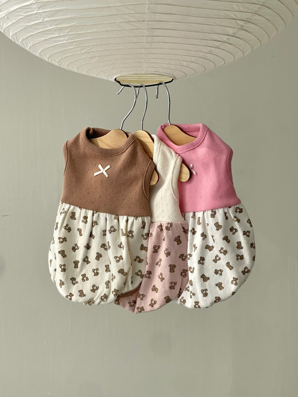 Teddy Balloon Dress & Onesie (3 colors)