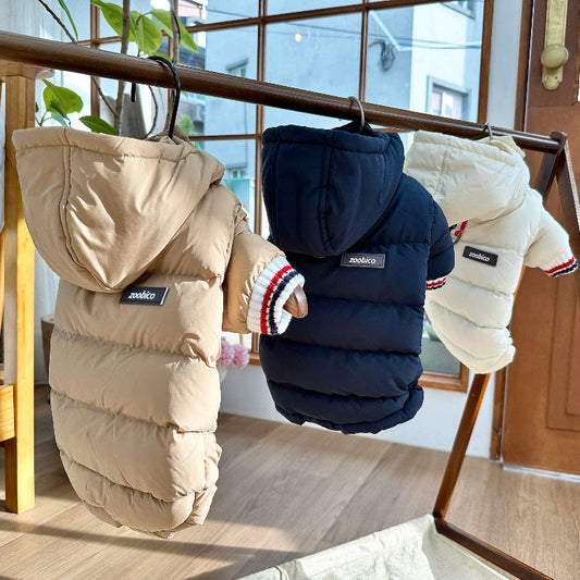 Tricolor Hooded Puffer Jacket (3 colors)
