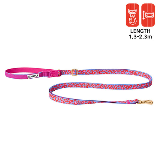 Gentle Leash Bolt, Long (Leopard Lavender Blue)