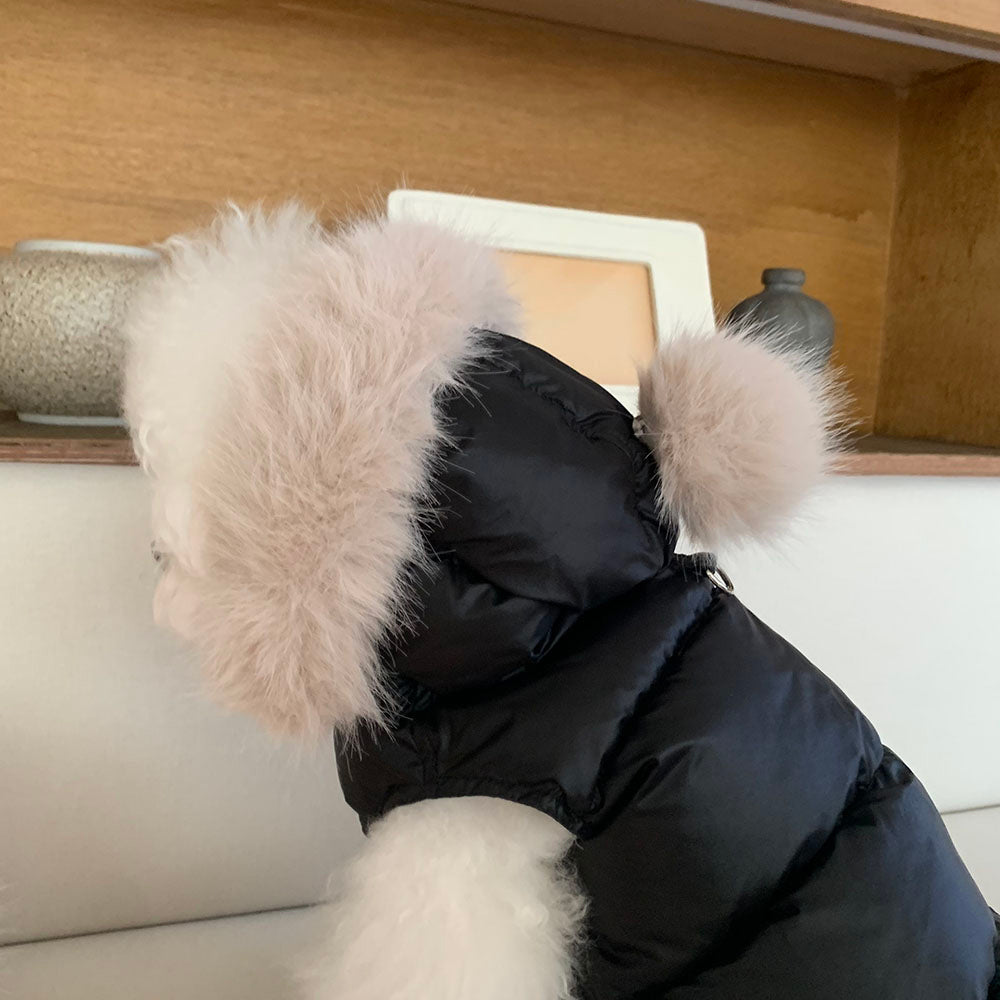 Faux Fur Hooded Puffer Vest (3 colors)