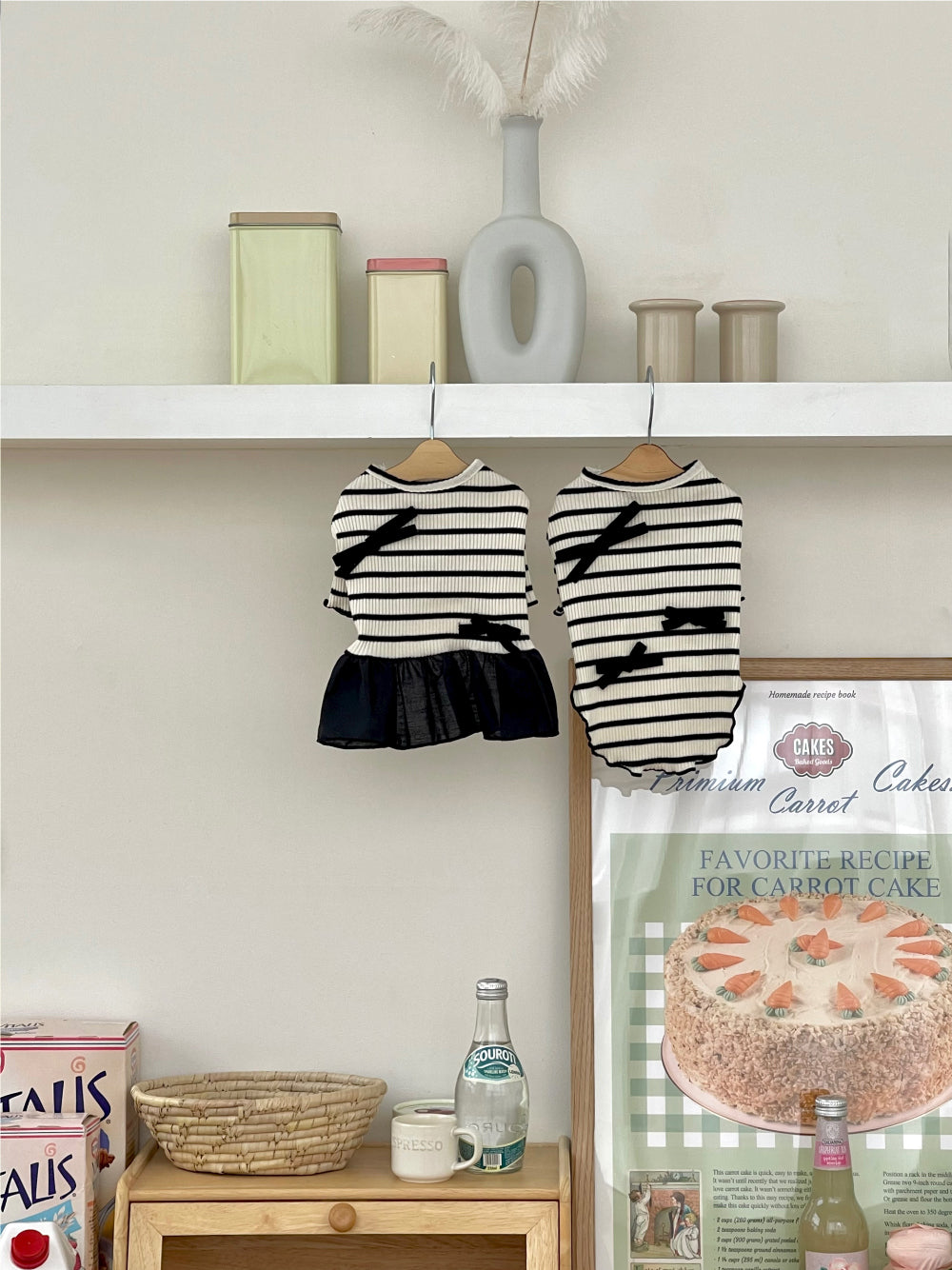 Stripe Velvet Ribbon T-Shirt & Dress