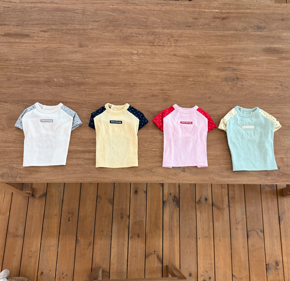 Polka Dot Raglan Tee (4 colors)
