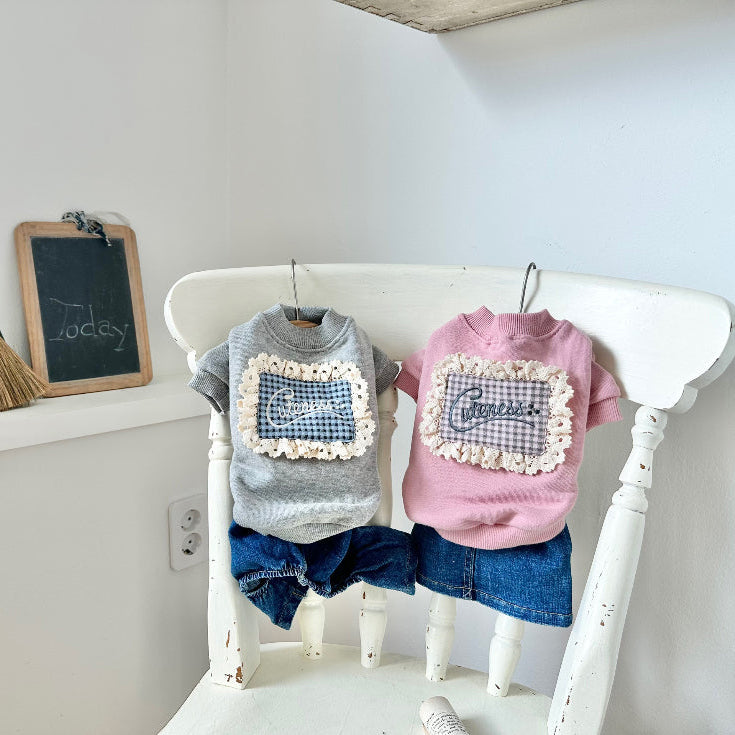Cuteness Lace Sweatshirt (2 colors)