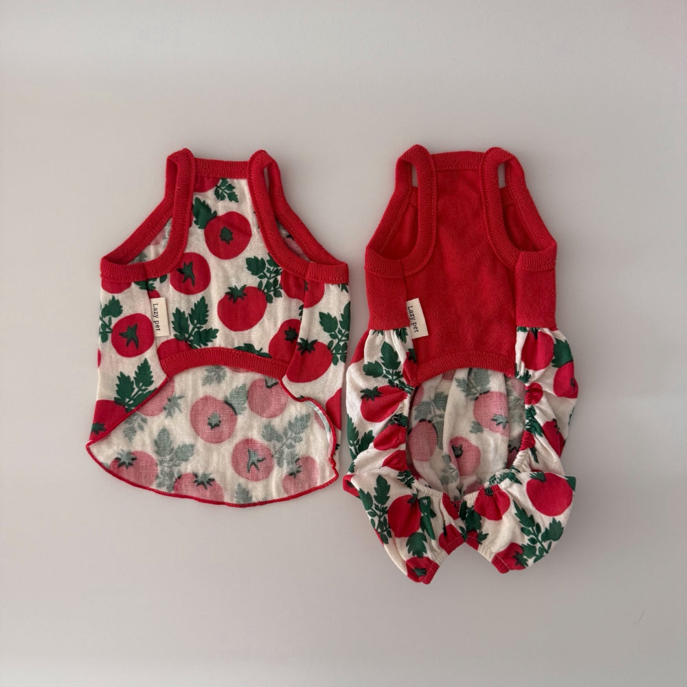 Tomato Sleeveless Top & Onesie