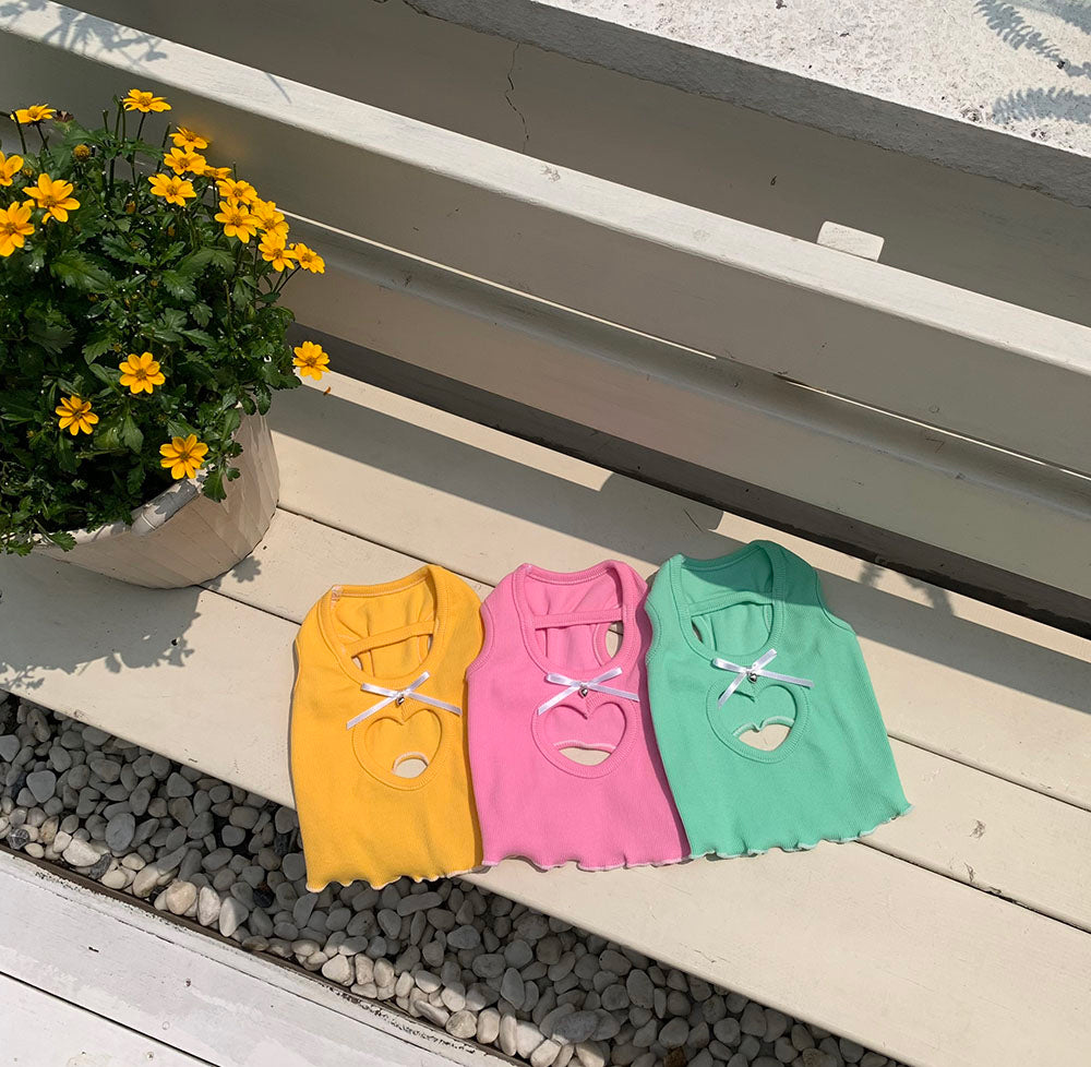 Heart Hole Sleeveless Tee (3 colors)