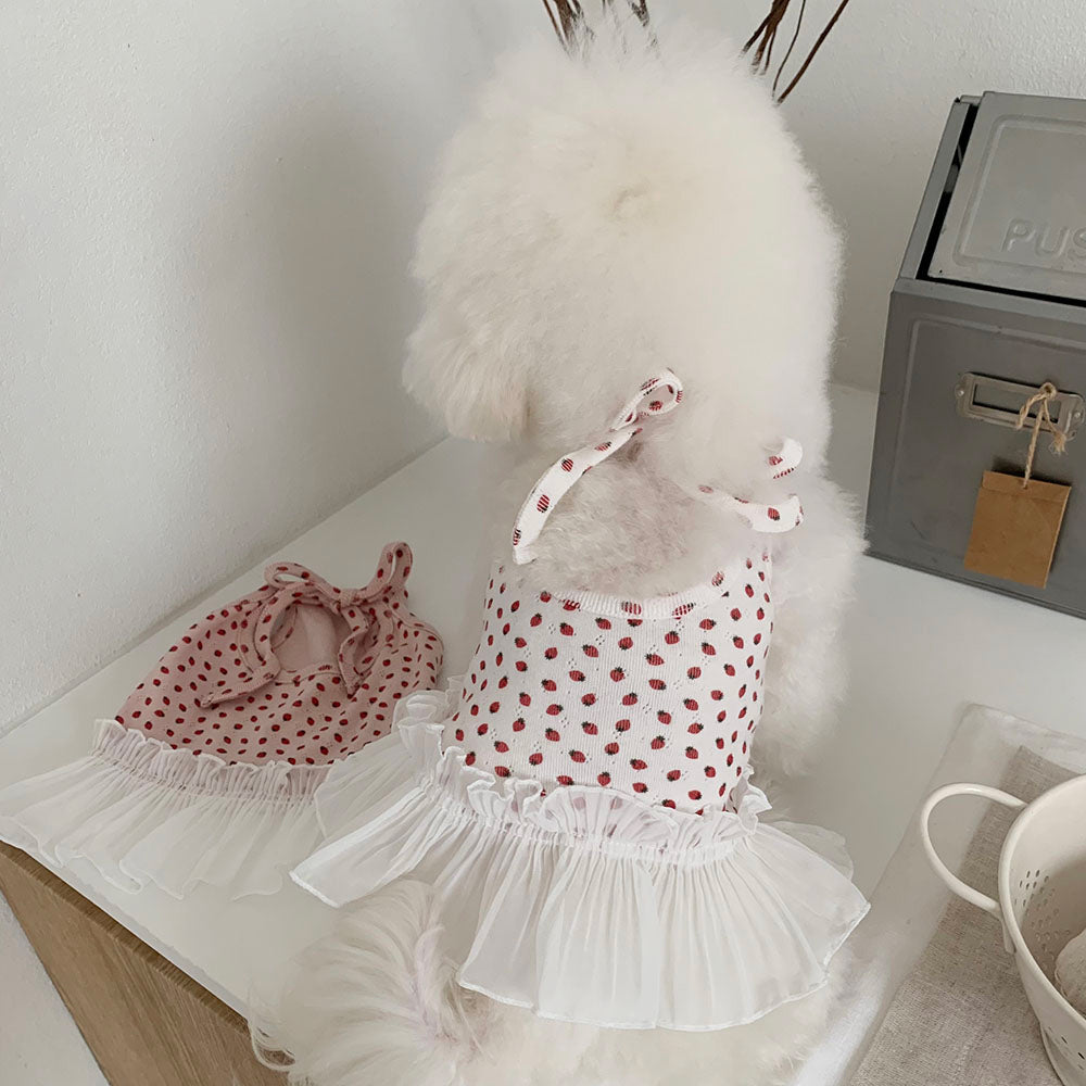 Berry Frill Sleeveless Dress (2 colors)