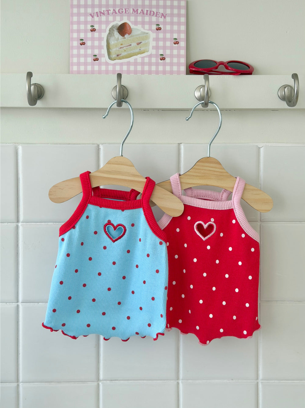 Heart Hole Polka Dot Top (2 colors)