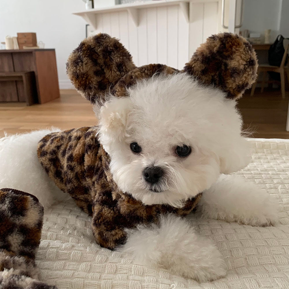Leopard Sherpa Fleece Jacket (2 colors)