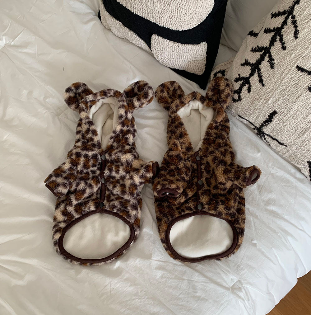 Leopard Sherpa Fleece Jacket (2 colors)