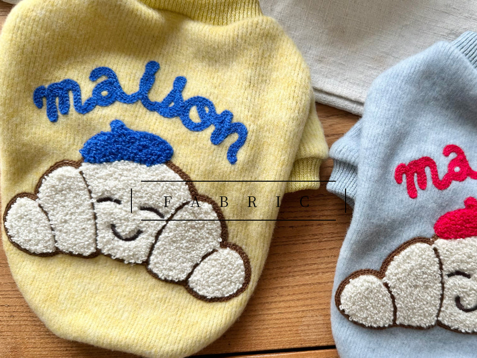Mallow Puppy Embroidered Sweatshirt (2 colors)