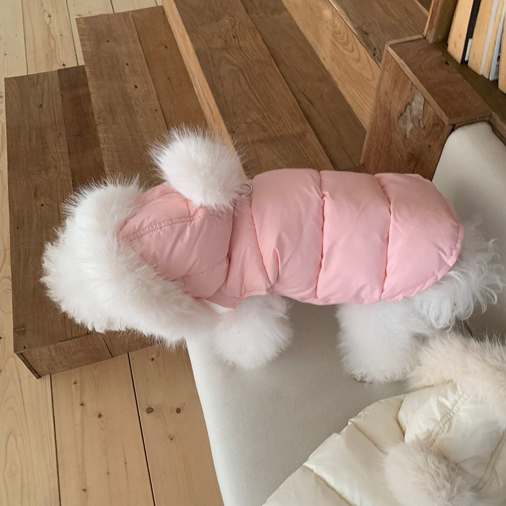 Faux Fur Hooded Puffer Vest (3 colors)