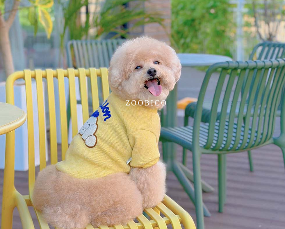 Mallow Puppy Embroidered Sweatshirt (2 colors)