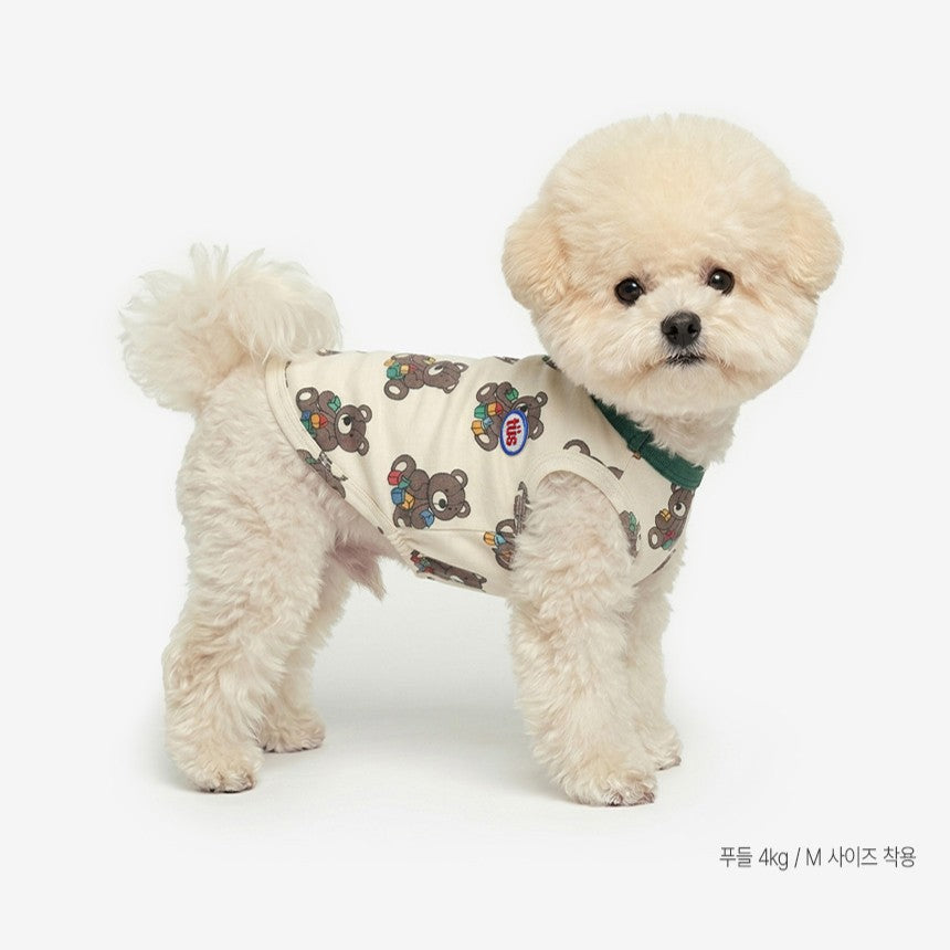 Block Toy Bear Sleeveless Tee
