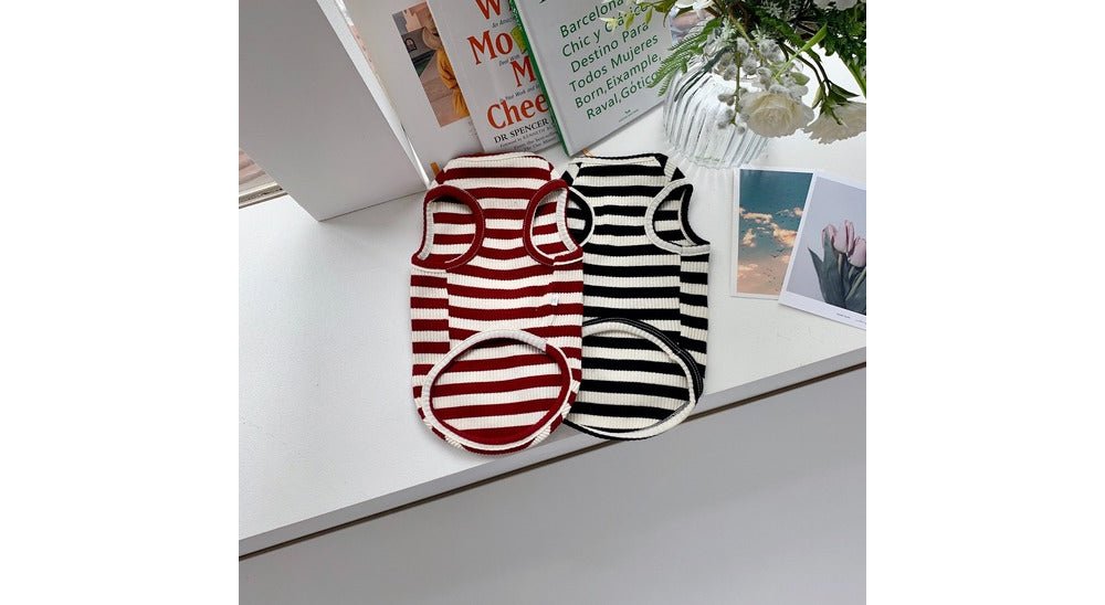 Comme Striped Sleeveless Tee (2 colors)