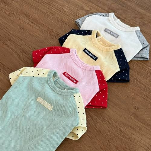 Polka Dot Raglan Tee (4 colors)