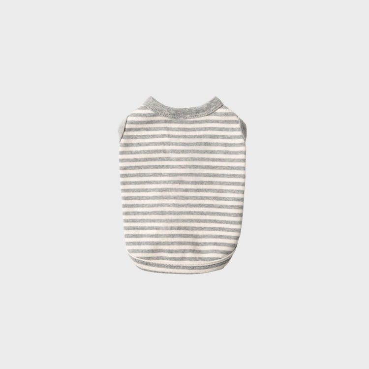 Striped Sleeveless Grey