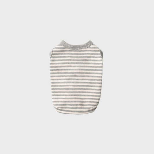 Striped Sleeveless Grey