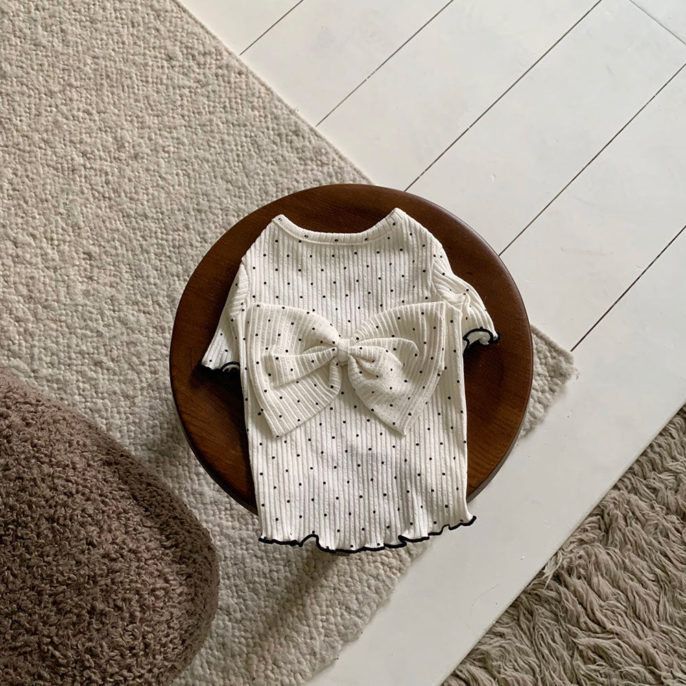 Polka Ribbon Tee (3 colors)