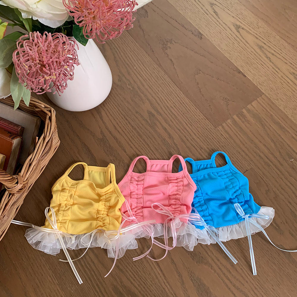Cool Mesh Frill Dress (3 colors)