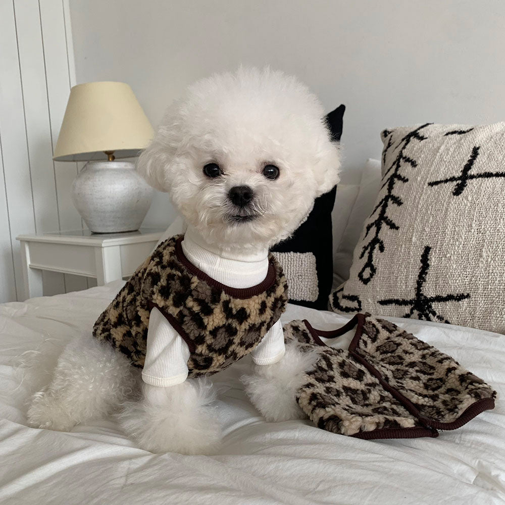 Leopard Sherpa Vest (2 colors)