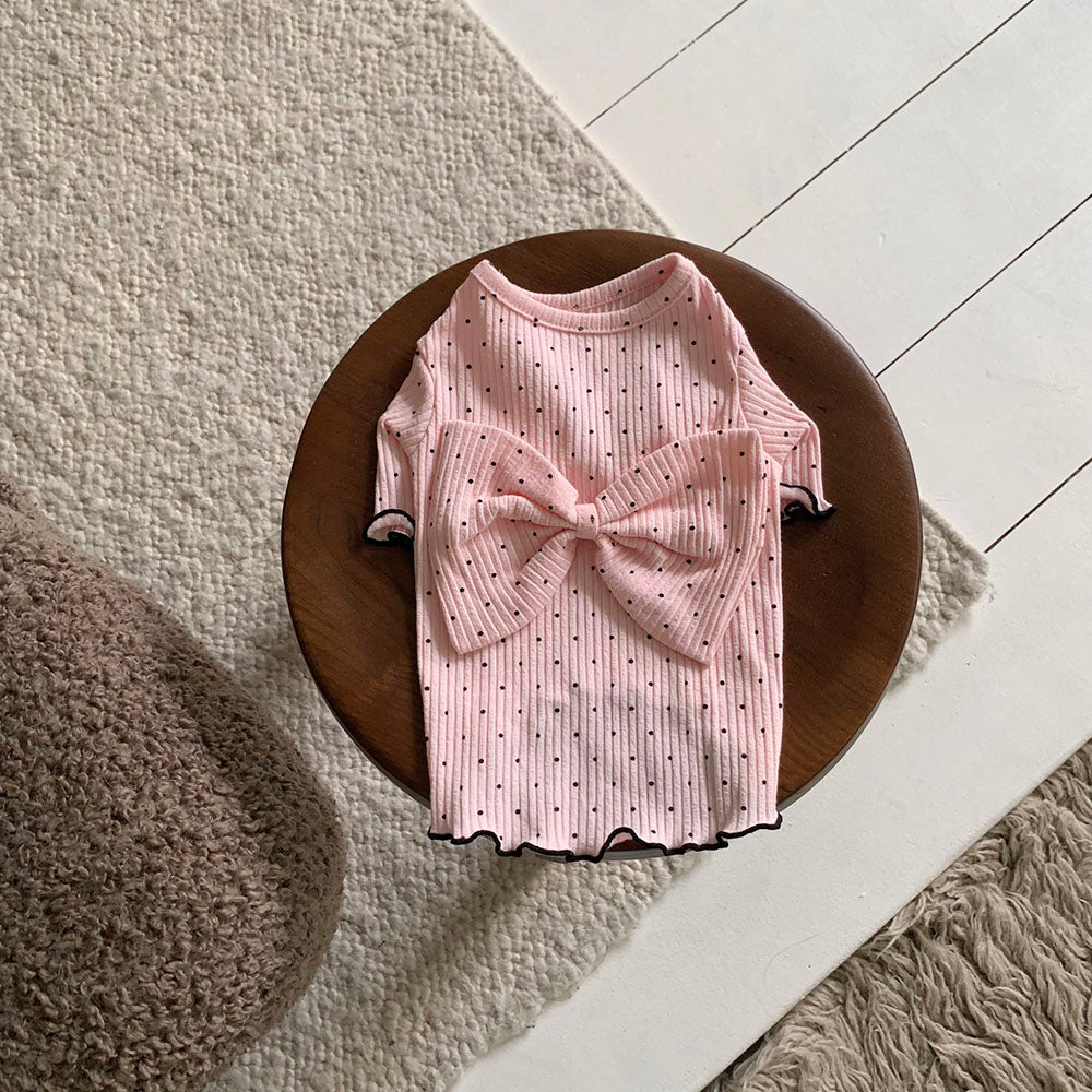 Polka Ribbon Tee (3 colors)