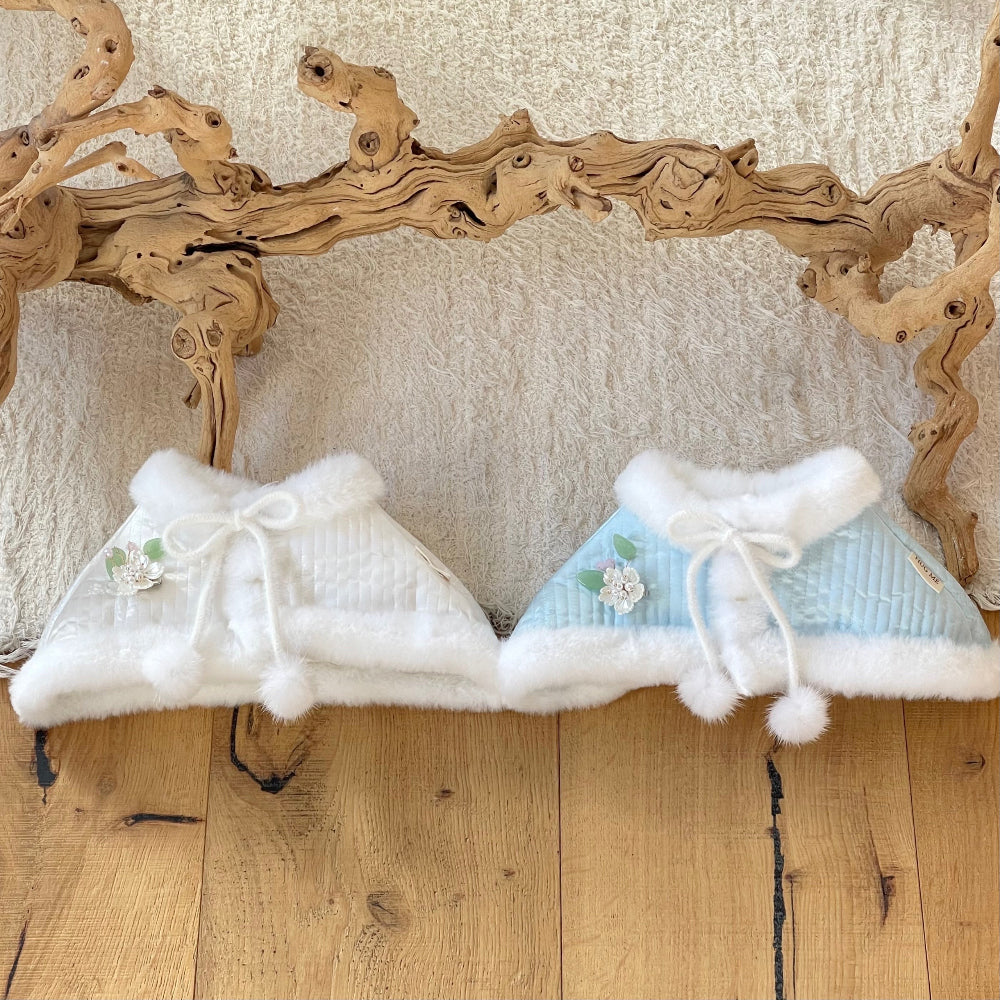 Flower Mink Fur Hanbok Cape (2 colors)