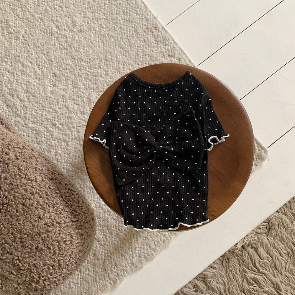 Polka Ribbon Tee (3 colors)