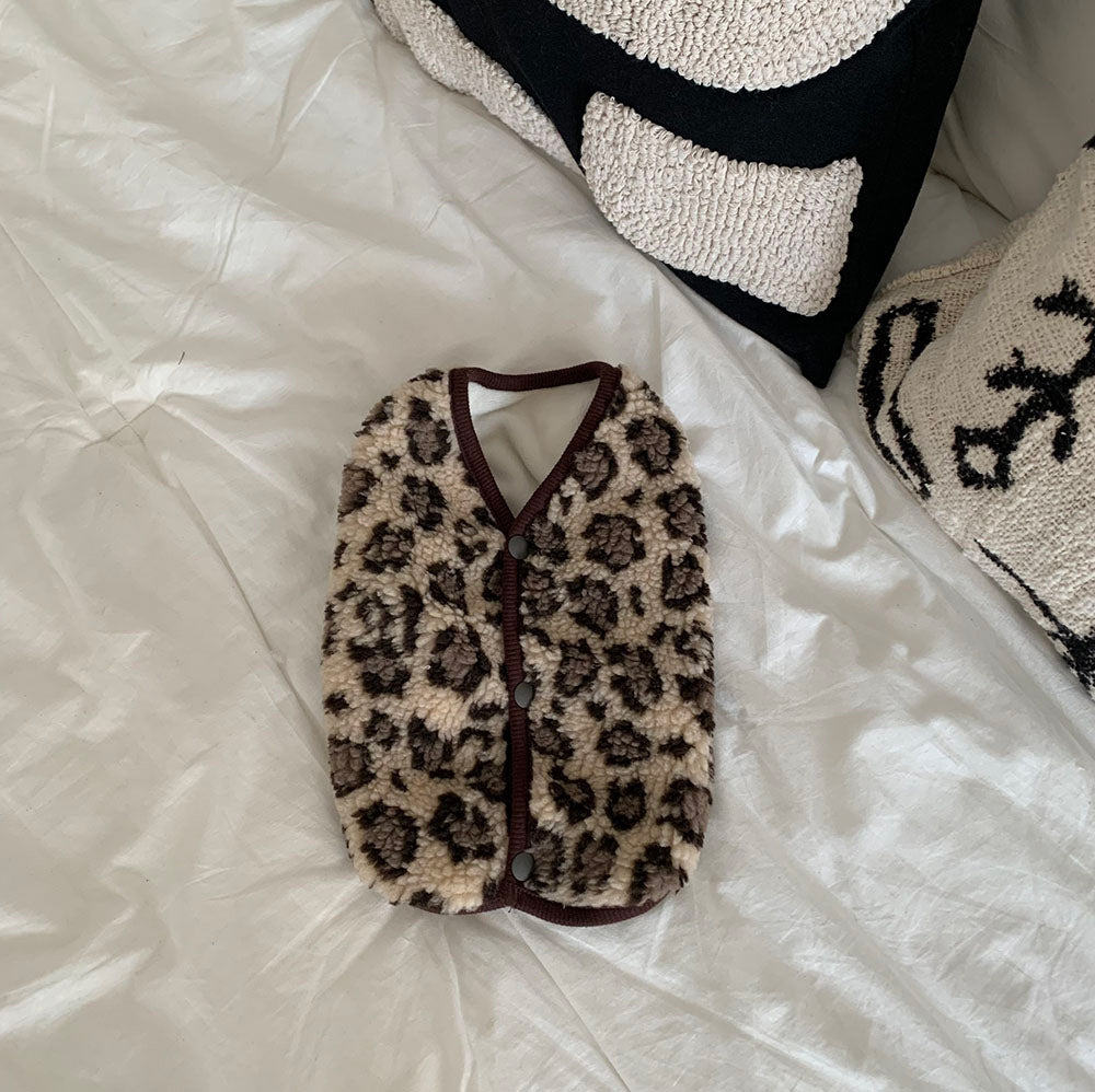 Leopard Sherpa Vest (2 colors)