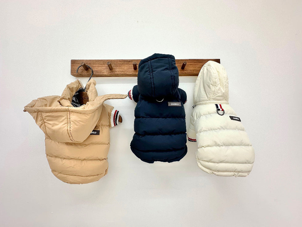 Tricolor Hooded Puffer Jacket (3 colors)