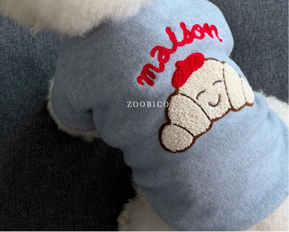 Mallow Puppy Embroidered Sweatshirt (2 colors)