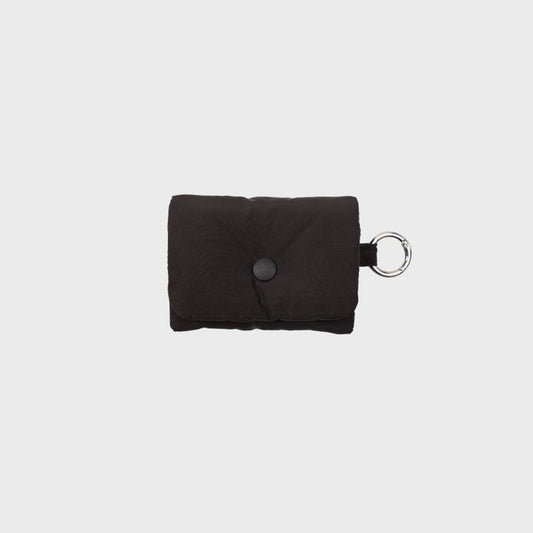 Mini Button Poop Bag Pouch Black