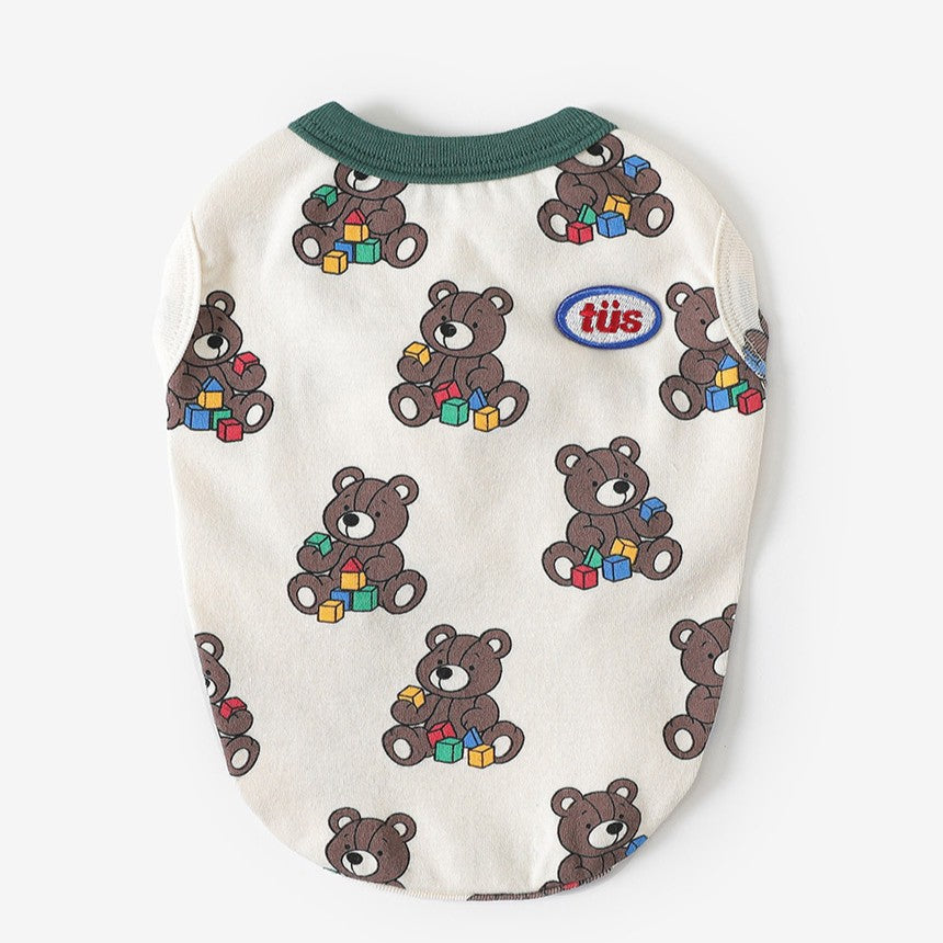Block Toy Bear Sleeveless Tee