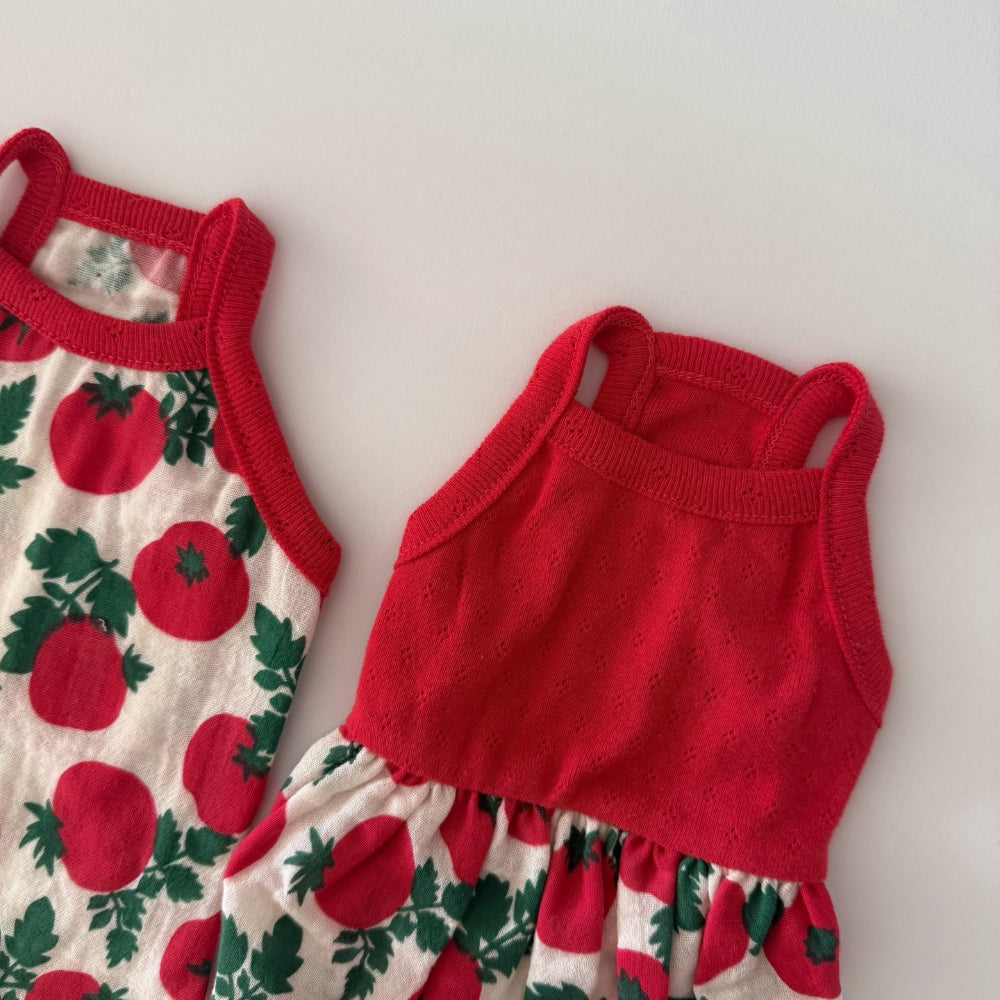 Tomato Sleeveless Top & Onesie