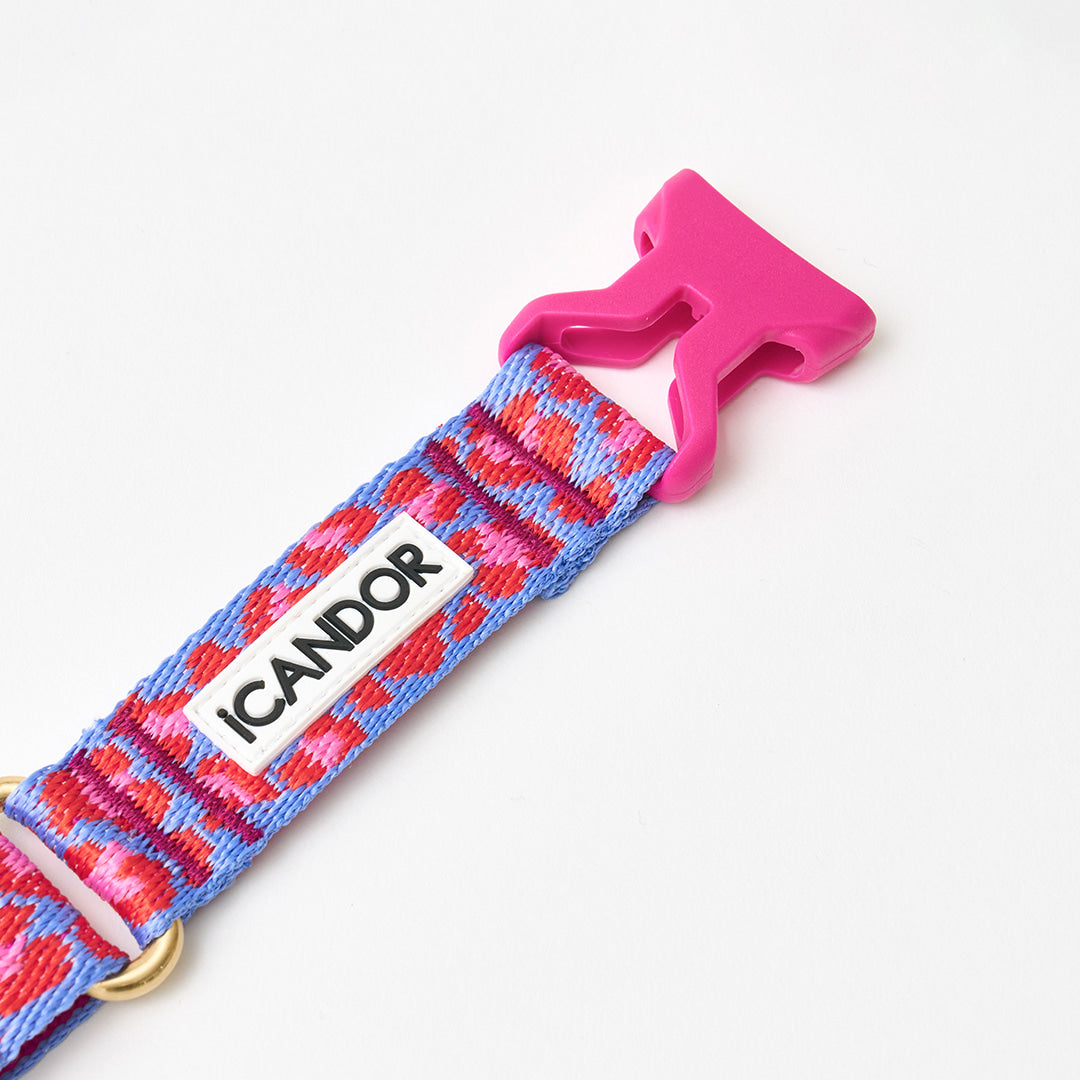 Martingale Collar Buckle (Leopard Lavender Blue)