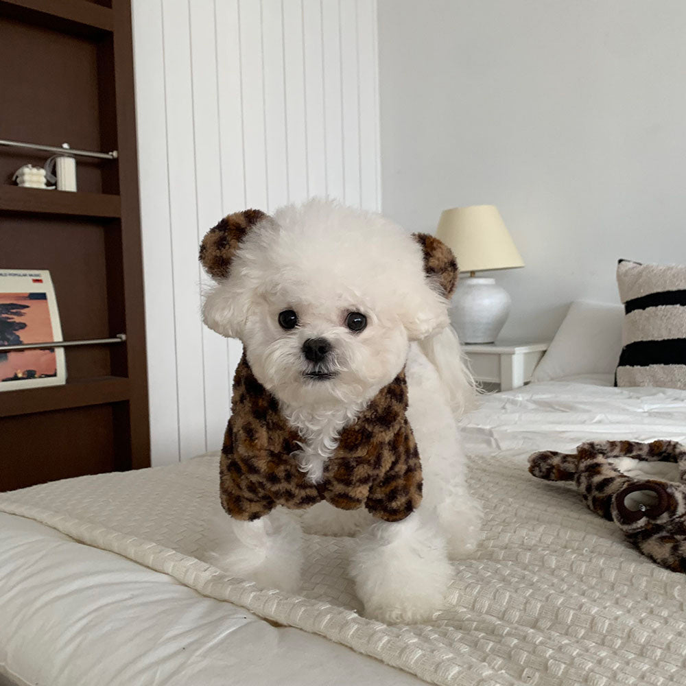 Leopard Sherpa Fleece Jacket (2 colors)