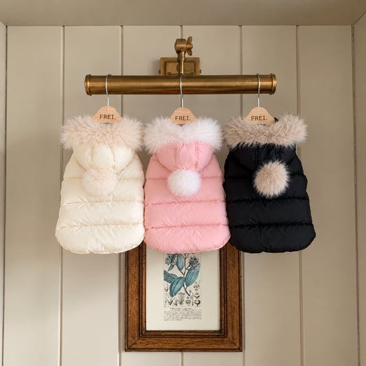 Faux Fur Hooded Puffer Vest (3 colors)