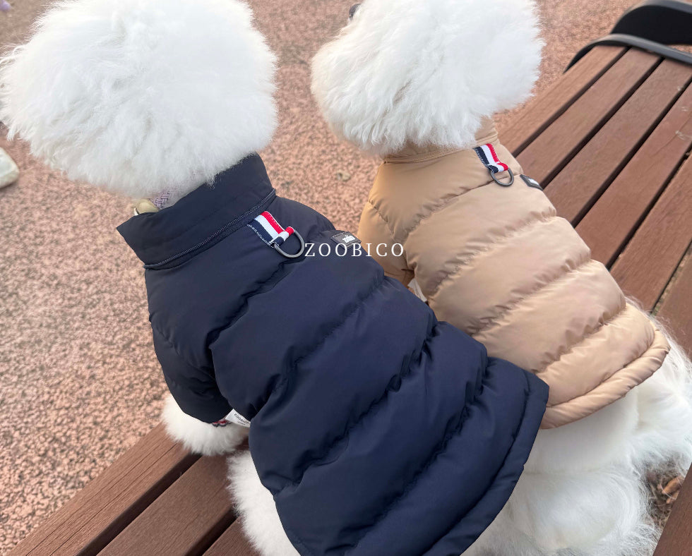 Tricolor Hooded Puffer Jacket (3 colors)