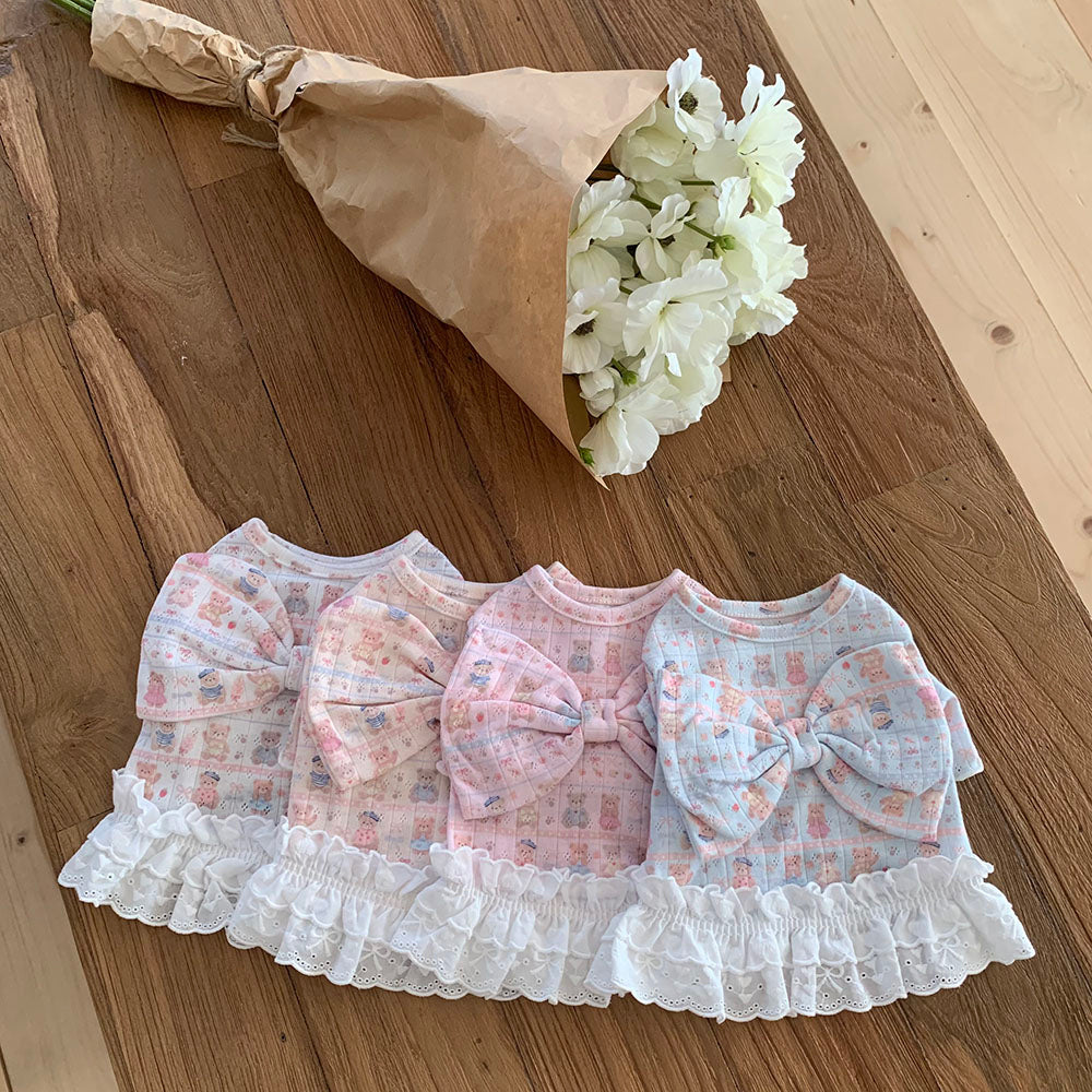 Teddy Bear Ribbon Dress (4 colors)