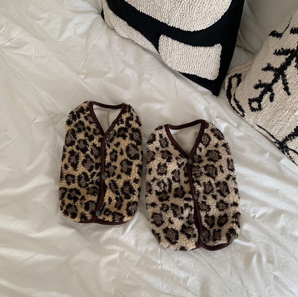 Leopard Sherpa Vest (2 colors)