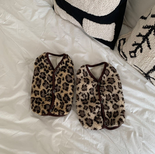 Leopard Sherpa Vest (2 colors)