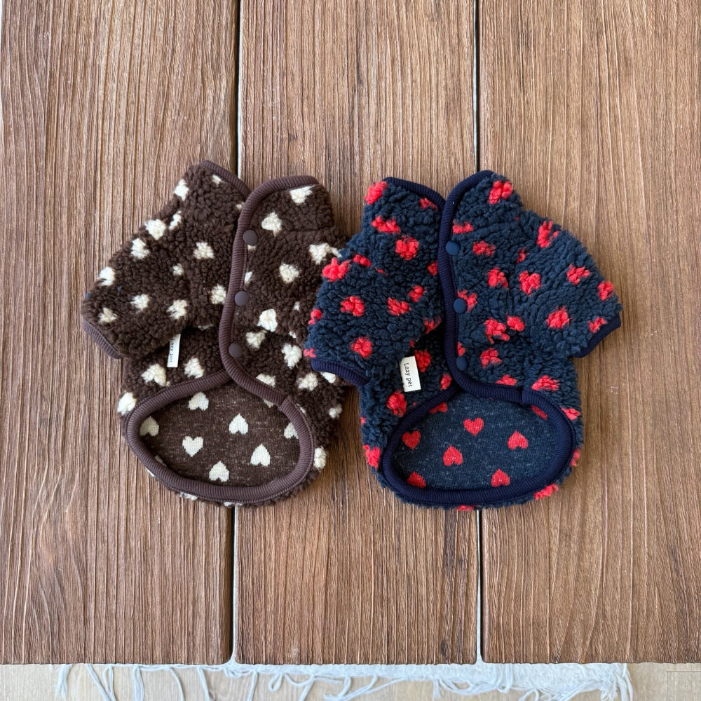 Heart Dumble Fleece Harness Jacket (2 colors)