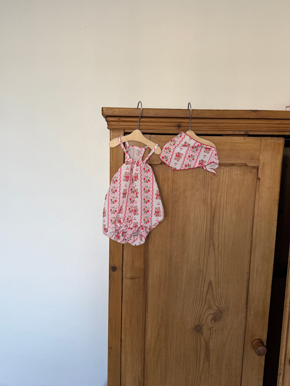 Cherry Bear Bloomers Onesie (2 colors)
