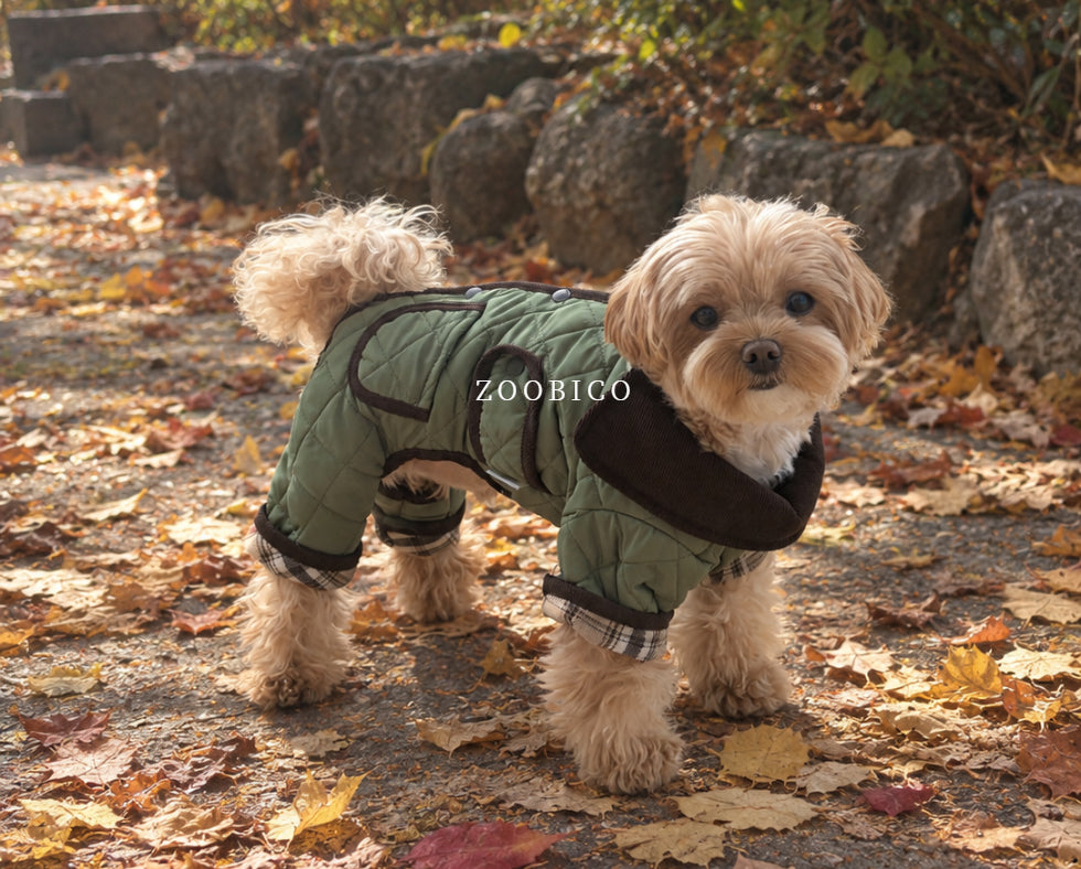 Quilted Check Puffer Jumpsuit (2 colors)
